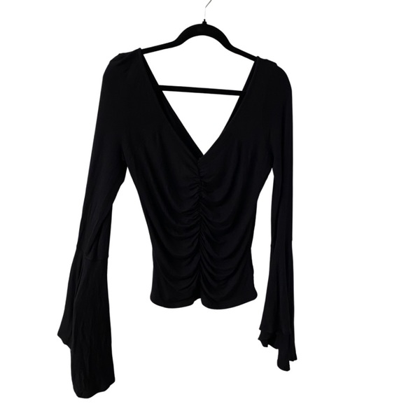 We the Free Black Belle Sleeve Top Women’s size Large - Picture 4 of 5